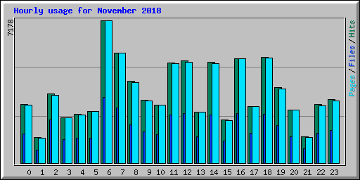 Hourly usage for November 2018